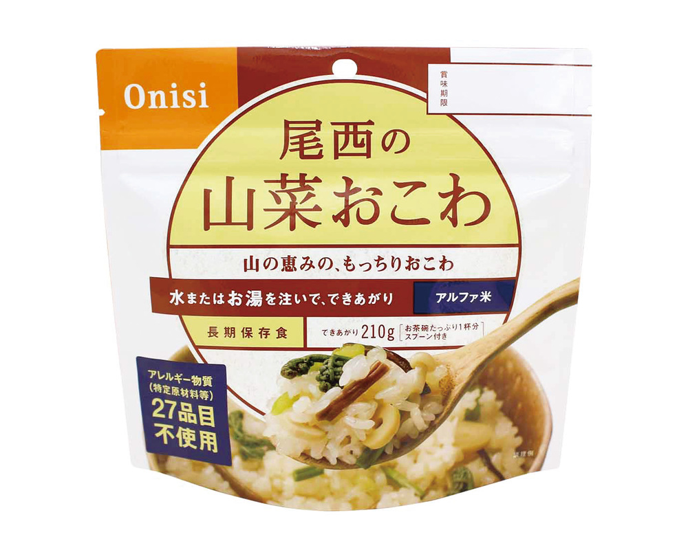 Onisi Non-allergen Gluten-free rice seasoned Wild vegetables